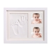 Cadre photo avec de la boue pour bébé filles garçons main et empreinte de pas décor de pépinière cadeau de bébé pour nouveau-né