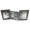 Cadre Photo en bois à charnière à trois volets avec charnière en plexiglas pour affichage Photo de table de mariage