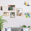 Cadre photo en bois naturel Eco de 8 pouces avec cadre en acrylique haute définition pour suspension murale et affichage photo sur table
