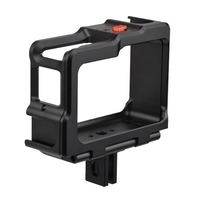 Cage vidéo de caméra de sport en métal avec deux supports de chaussures froides Cage de cadre de protection Vlog accessoires de remplacement pour Insta360 ONE R / RS