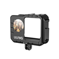 Cage vidéo pour caméra de sport UURIG avec deux supports de chaussures froides