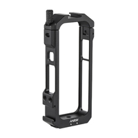 Cage vidéo pour caméra panoramique Andoer avec double montage à chaussure froide Cadre de protection en métal compatible avec Insta360 X3
