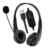 Call Center Headset with Microphone Dual-Sided Headphone USB Corded with Adjustable Microphone Mute Volume Control Button for Office Desktop Computer PC Laptop