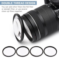 Camnoon 52mm Kit de Filtres Gros Plan 4pcs (++1, +2, +4, +10) Filtres Macro Ensemble de Filtres pour Objectif Gros Plan avec Poche de Filtre Chiffon de Nettoyage de Remplacement pour Canon Nikon Sony Pentax Olympus Fuji DSLR Appareil Photo