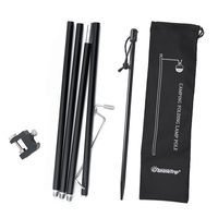 Camping lampe pliante pôle Portable et léger en aluminium Durable lumière support de lampe pour pique-nique randonnée randonnée pêche jardin barbecue