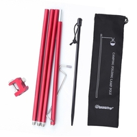 Camping lampe pliante pôle Portable et léger en aluminium Durable lumière support de lampe pour pique-nique randonnée randonnée pêche jardin barbecue
