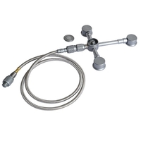 CAMPINGMOON Z32 + Z16 / Z32 + Z17 Brûleurs Extérieurs Tube Rallonge Poêles Accessoires Brûleurs Split Adaptateur Rallonge Réservoirs de Gaz Plats Connexion Fil Poêles Adaptateurs Adaptateur avec Support Stable