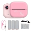 Caméra à impression instantanée pour enfants Caméra vidéo numérique grand écran 1080P 12MP de 3, 0 pouces