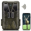 Caméra de piste WiFi 4K 36MP BT App contrôle caméra de chasse caméra de jeu en plein air avec Vision nocturne 65ft 120° détection IP65 étanche pour la surveillance de la faune