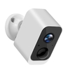 Caméra de sécurité à batterie rechargeable haute définition 1080P Caméra de surveillance WiFi sans fil étanche extérieure avec vision nocturne infrarouge,  audio bidirectionnel,  détection de mouvement PIR avec 2 piles