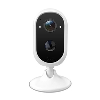 Caméra de sécurité 3mp WiFi Caméra de surveillance domestique sans fil intérieur/extérieur avec audio bidirectionnel/vision nocturne/détection de mouvement/IP66 étanche avec 2 piles
