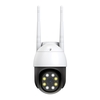 Caméra de sécurité extérieure,  1080P Pan Tilt Caméras extérieures WiFi sans fil pour système de sécurité domestique avec vue à 360 °,  vision nocturne,  audio bidirectionnel,  détection de mouvement,  accès à distance à l