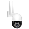 Caméra de sécurité extérieure,  5MP 360 ° vue panoramique/inclinaison sans fil 2.4G WiFi caméra de surveillance à domicile avec vision nocturne couleur,  audio bidirectionnel,  détection de mouvement,  IP66 étanche