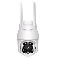 Caméra de sécurité extérieure Caméra PTZ 3MP,  Caméras de surveillance WiFi pour prise en charge de la caméra de sécurité à domicile Vue à 360 °,  Vision nocturne en couleur,  Audio bidirectionnel,  Détection de mouvement,  Étanche IP66