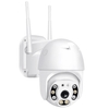 Caméra de sécurité extérieure Pan Tilt 1080P Caméra de sécurité extérieure 2MP WiFi Caméra de surveillance domestique CCTV avec vision nocturne couleur,  audio bidirectionnel,  détection de mouvement,  accès à distance