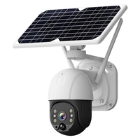 Caméra de sécurité sans fil à panneau solaire,  caméra sans fil à batterie rechargeable