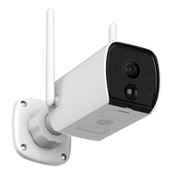 Caméra de sécurité sans fil 1080p alimentée par batterie rechargeable avec vision nocturne intelligente,  détection de mouvement PIR,  audio bidirectionnel,  piles incluses