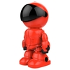 Caméra de sécurité sans fil 720p,  caméra IP robot WiFi caméra de surveillance pour bébé/animal de compagnie,  vue à 360˚,  vision nocturne,  audio bidirectionnel,  suivi de mouvement,  accès à distance par application,  rouge