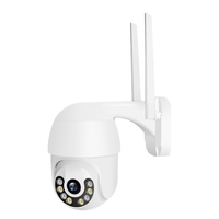 Caméra de sécurité WiFi extérieure,  3MP sans fil Pan Tilt 360 ° vue caméra IP Caméra de surveillance à domicile avec vision nocturne couleur,  détection de mouvement,  audio bidirectionnel,  accès à distance,  IP65 étanche