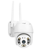 Caméra de sécurité WiFi extérieure sans fil 3.0MP Vue à 360° Caméra de surveillance domestique WiFi 1080P avec vision nocturne couleur panoramique/inclinaison Détection de mouvement audio bidirectionnelle Accès à distance IP66 Résistant aux int