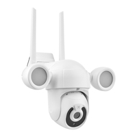 Caméra de surveillance sans fil 2K Smart Life Caméra WiFi extérieure intelligente 3.0MP IP65 Étanche Vision nocturne automatique Détection de mouvement Suivi automatique Audio bidirectionnel avec projecteurs