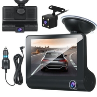 Caméra de tableau de bord Full HD 1080P avec écran IPS de 4 pouces Double caméra de tableau de bord avant et arrière Prise en charge de la mémoire 8G-32G