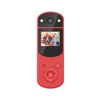 Caméra DV numérique Mini caméra de carrosserie Enregistreur vidéo Lecteur MP3 Écran HD 1080P avec lumière de nuit infrarouge Len rotatif pour Sports Home Office Enregistreur d