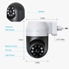 Caméra enfichable 1080P caméra domestique sans fil intérieure WiFi PTZ caméra 360 degrés caméra intérieure Vision nocturne détection de mouvement