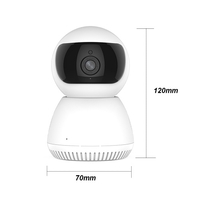 Caméra IP sans fil WiFi de vidéosurveillance domestique de vision nocturne de type américain