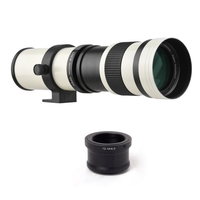 Caméra MF Super Téléobjectif Zoom F/8.3-16 420-800mm T2 Mount avec M4/3-mount Adapter Ring 1/4 Thread