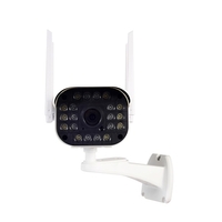 Caméra PTZ réseau sans fil rotative extérieure 1080P avec 20 lumières