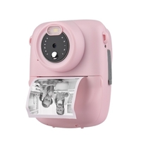 Caméra vidéo numérique portable pour enfants à impression instantanée avec haute résolution vidéo 1080p 18MP 2, 3 pouces grand écran cadres photo amusants marqueurs colorés impression papier autocollants corde à suspendre pour garçons filles