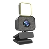 Caméra Web AF 1080P 2K Full HD Caméra Web intégrée à lumière réglable Microphone à mise au point automatique USB Caméra d