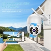 Caméra WiFi extérieure PTZ,  caméra IP WiFi sans fil 2MP Système de sécurité domestique avec vue à 360°,  vision nocturne couleur,  audio bidirectionnel,  détection de mouvement,  alerte d