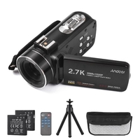 Caméscope numérique Andoer 2.7K Caméscope DV Enregistreur numérique 48MP 16X Zoom numérique 3.0 pouces