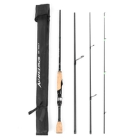 Canne à pêche portative de filature de voyage 6.8FT léger en fibre de carbone 4 pièces de canne à pêche