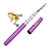 Canne à pêche Reel Combo Kit Set Mini stylo télescopique de poche portable pôle canne à pêche + bobine en alliage d