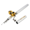 Canne à pêche Reel Combo Kit Set Mini stylo télescopique de poche portable pôle canne à pêche + bobine en alliage d