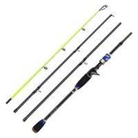 Cannes de coulée en Fiber de carbone canne à pêche de coulée légère Durable Portable 4 sections canne à pêche pour eau douce d
