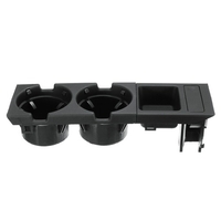 Car Front Center Console Drink Cup Holder + Coin Holder Plateau pour BMW 3Series E46 1998-2004 Noir