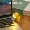 Caricature Lampe de nuit pour enfants Mini Dinosaure Lampes de bureau à LED mignons bricolage portable avec angle réglable pour les enfants Étudiants Chambre à coucher Les livres de jardin d