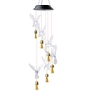 Carillon éolien papillon solaire avec cloches à changement de couleur suspendue lumière solaire extérieure carillon éolien étanche à LED solaire décoration de guirlande lumineuse pour la nuit de fête de jardin