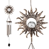 Carillon éolien solaire en métal avec lumière LED Décoration de veilleuse de jardin extérieur Lampe carillons éoliens étanche pour patio balcon cour couloir
