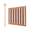 Carillons en bois à 7 tons avec instrument de percussion à maillet