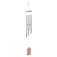 Carillons éoliens en bois 6 tubes en aluminium Bois de pin