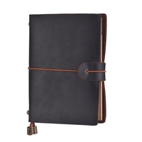Carnet de notes rechargeable en cuir à couverture souple avec sangle élastique