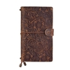 Carnet de voyage rechargeable en cuir pleine fleur vintage