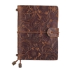 Carnet de voyage rechargeable en cuir pleine fleur vintage