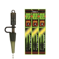Carpe Pêche Coiffeuses Tressé Thread Curve Shank Crochet de pêche avec Line Carp Rigs Accessoires de pêche