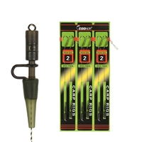 Carpe Pêche Coiffeuses Tressé Thread Curve Shank Crochet de pêche avec Line Carp Rigs Accessoires de pêche